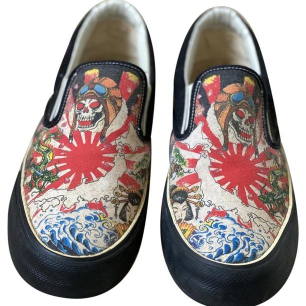 Ed Hardy Rising Sun Slip on Sneakers